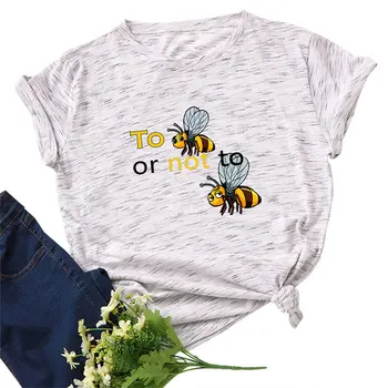 

Fashion New Arrival Female T-shirts Short Sleeve Plus Size Women T Shirt Honeybee Printing Tops Harajuku Kpop Tee tshirt Femme
