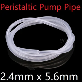 

Transparent ID 2.4mm x 5.6mm OD Thickness 1.6mm Peristaltic Pump Silicone Hose Food Grade Soft Flexible Pipe Water Connector