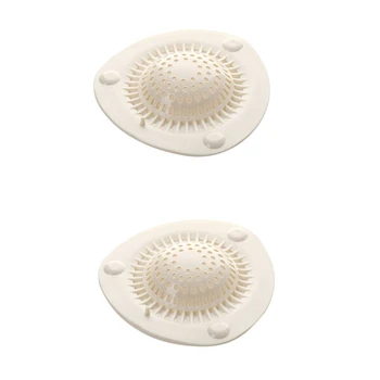 

2x Silicone Sink Drain Filter Bathtub Hair Catcher Stopper Trapper Drain Hole Cover Mesh Filter Strainer for Bathroom Kitchen To