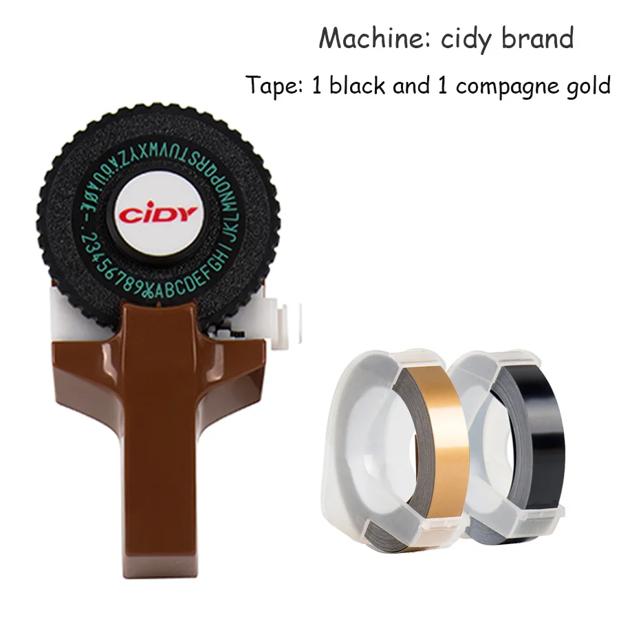 CIDY бренд для MoTex E101 принтер мини DIY Ручная для dymo 3D тиснение ручная лента ручная машинка надпись машина - Цвет: brown machine