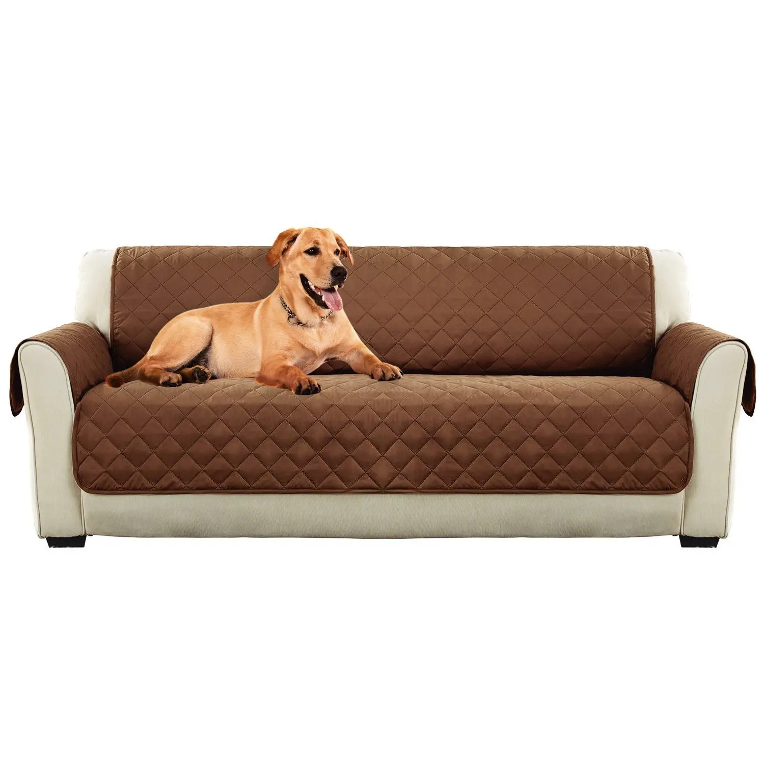 

Best Reversible Sofa Cover - Fabric Sofa Cover for Pets - Durable/End to End/Fashionable/Waterproof and Machine Washable By