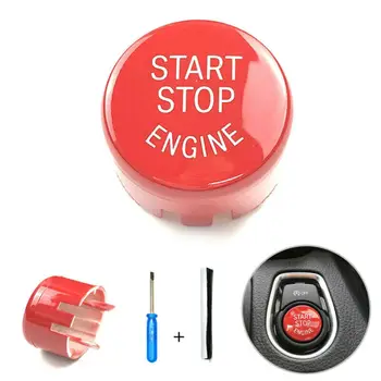 

Red/Silver/Blue Start Stop Engine Switch Buttons Cover Replacement For BMW F20 F30 F10 F01 F25 Durable Switches Relays
