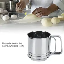 Ручной шейкер для муки из нержавеющей стали, сито, чашка для порошка, сито для муки, сахарное сито, инструмент для выпечки, ручной просеиватель