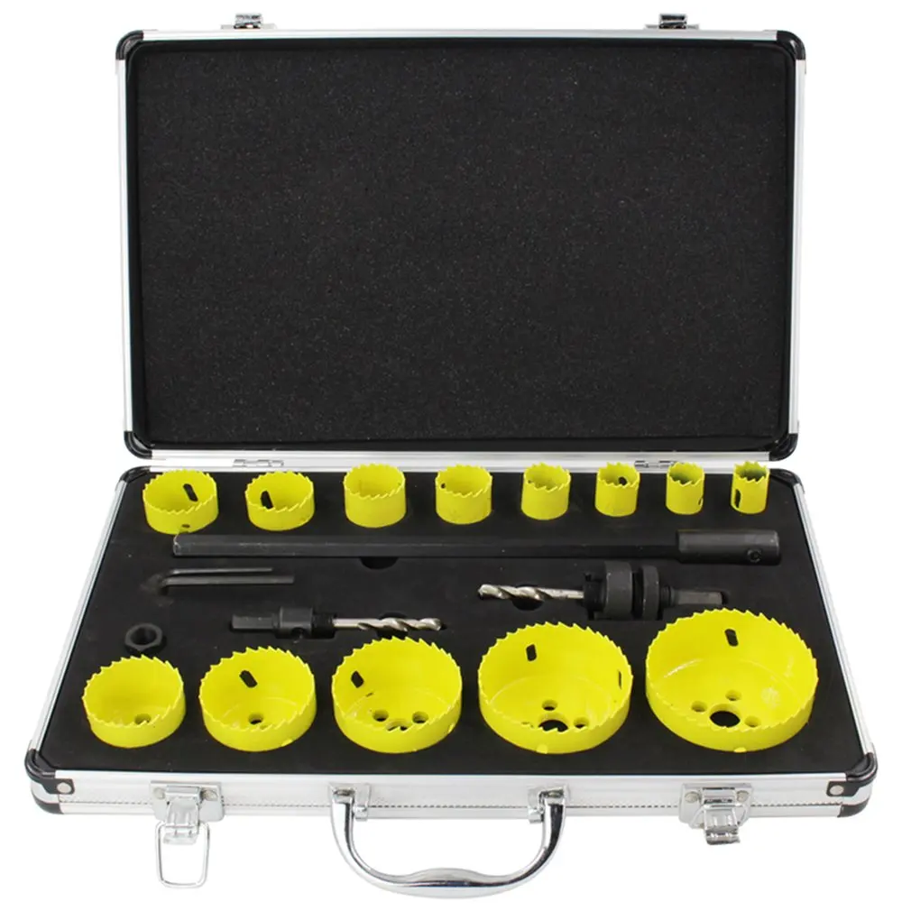 

16Pcs M42 Pipe Downlight Hole Opener Bimetal Hole Opener Set Gypsum Board Pvc Board Thin Woodworking Hole Drilling