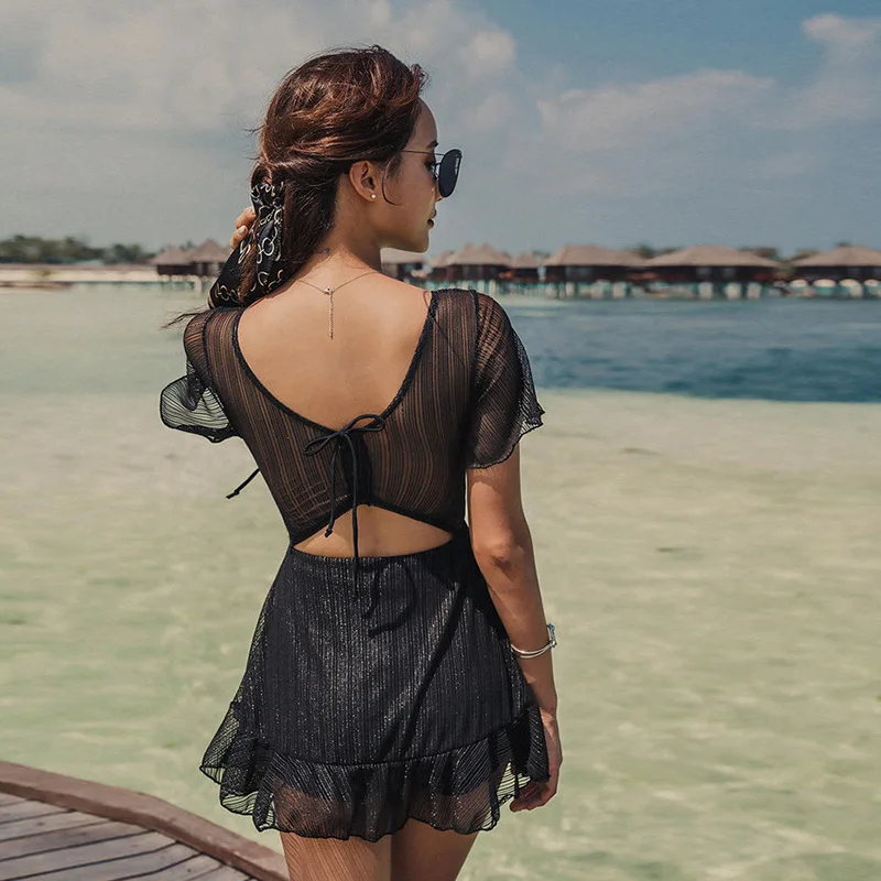 

Beach Swimwear Womens One Piece Swimsuits Women Onepiece Swimsuit Woman 2019 East Gate New Silk Skirt Sexy Underwire Bracket