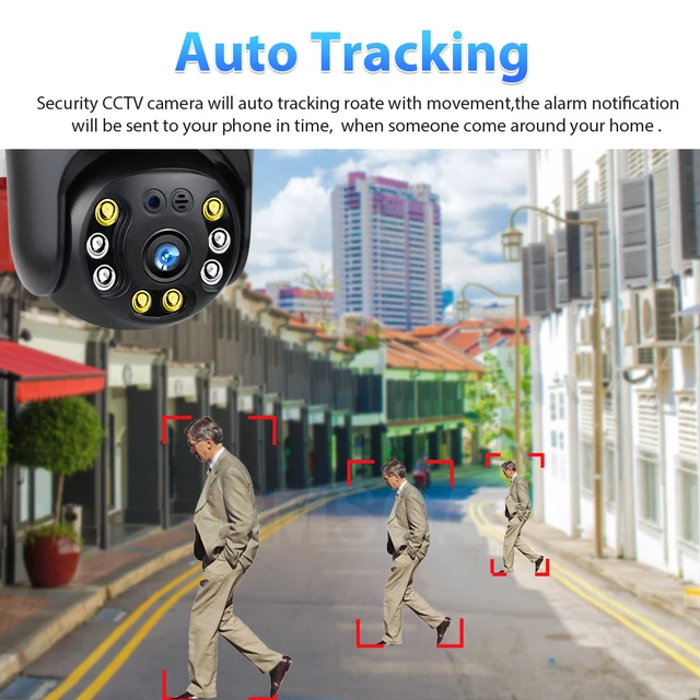 5MP HD IP Camera 1080P Outdoor Security PTZ WiFi Camera Auto Tracking Home CCTV Surveillance H.265 Network Two Way Audio Onvif 2