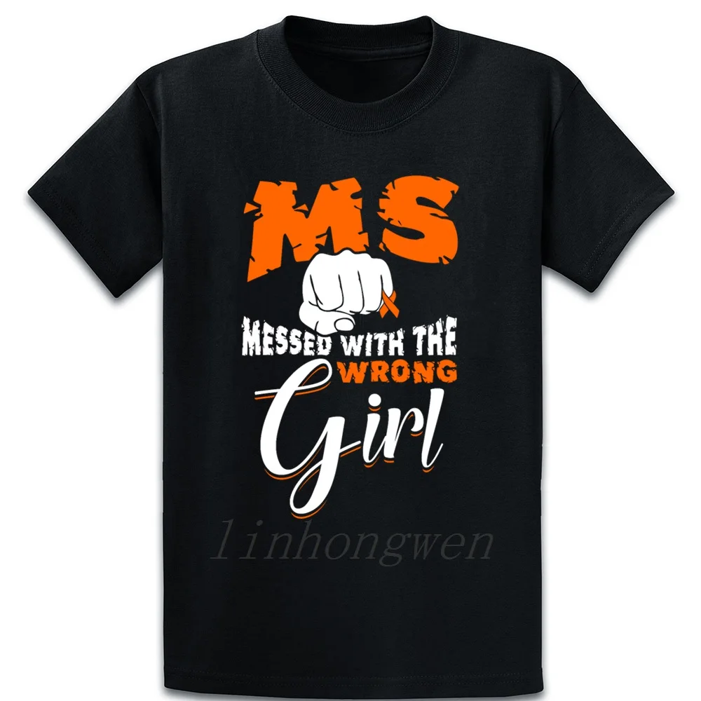 Girl Ms Messed With The Wrong T Shirt Anti-Wrinkle Cotton Custom Letters Leisure Spring Autumn Funny Casual S-5xl |