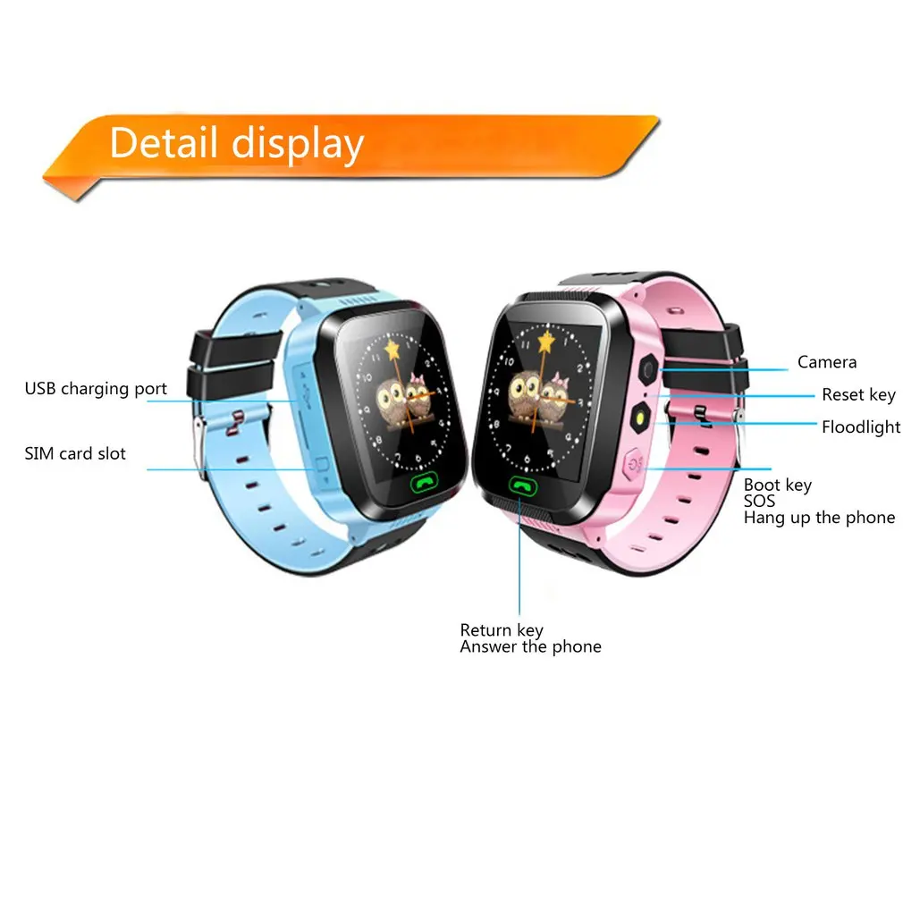 A16 Waterproof Kids Smartwatch Waterproof Lbs Base Station Tracking Positioner S0S Sim Call Smartwatch with Camera