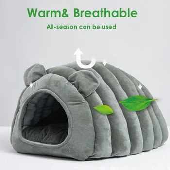 

1 Pcs New Arrival Pet Cat Nest Dog Bed Warm Small for 5-8kg Cats Dogs Collapsible Cat Cave Cute Sleeping Mats Winter Products