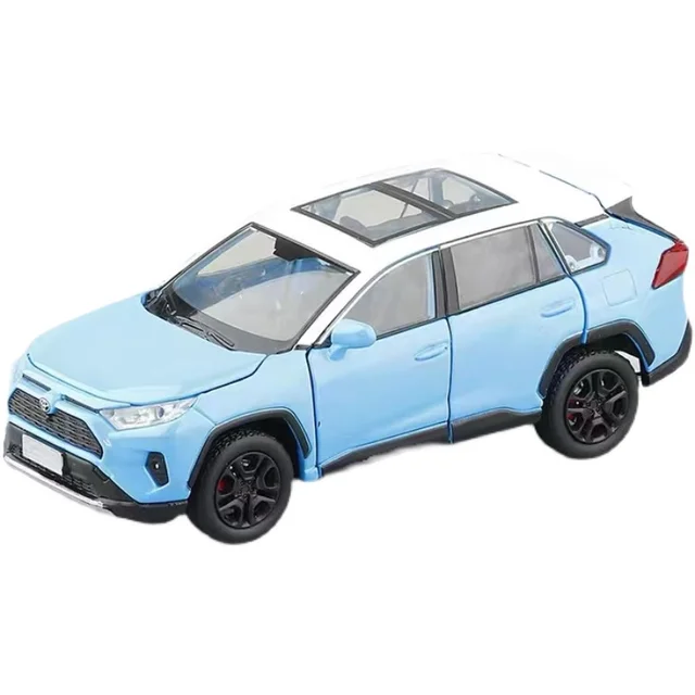 JKM 1:32 Toyota RAV4 2020 SUV Diecasts & Toy Vehicles Metal Car Model Shock absorber Sound Light Collection Car Toys Gift 5