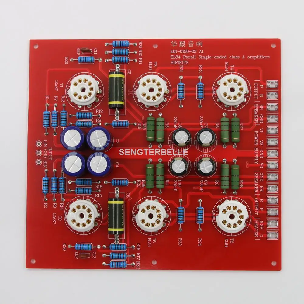 Assembled EL84 Parallel Single-Ended Class A Tube Amplifier Board ( No Tubes ) With PSU Board