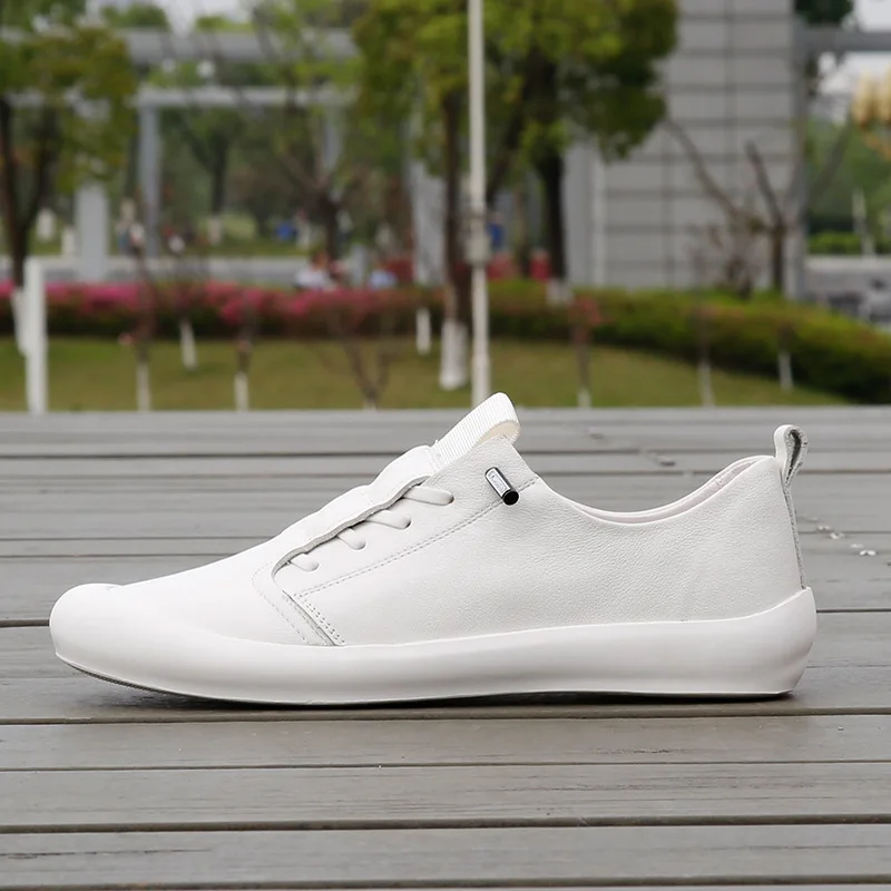 Genuine leather shoes men loafers white shoes brand cow leather mens casual flat spring summer male footwear KA3487 leather shoes