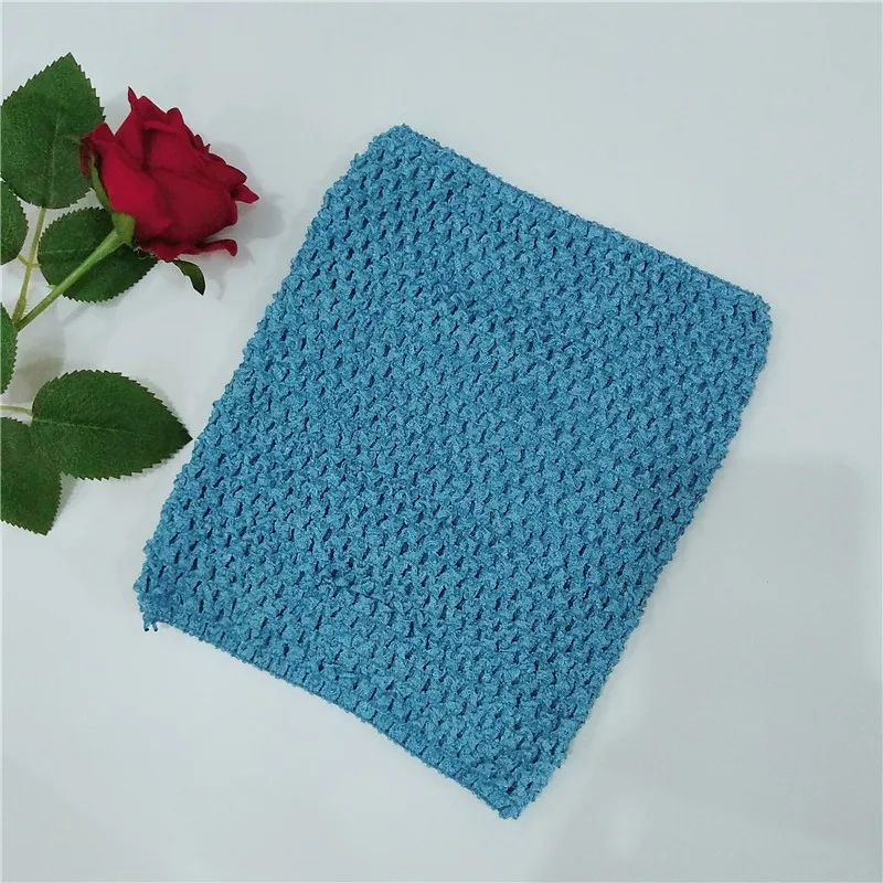 Turquoise blue 9/6 дюймов, ручная работа, эластичная детская обернутая грудь, Модная вязаная юбка-пачка для девочек, топы-трубы для самостоятельной сборки, вязаная лента для волос 5zSH939 - Цвет: Turquoise blue