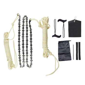 

48inch High Reach Tree Hand Rope Chain Saw Blades on Both Side Outdoor Tool
