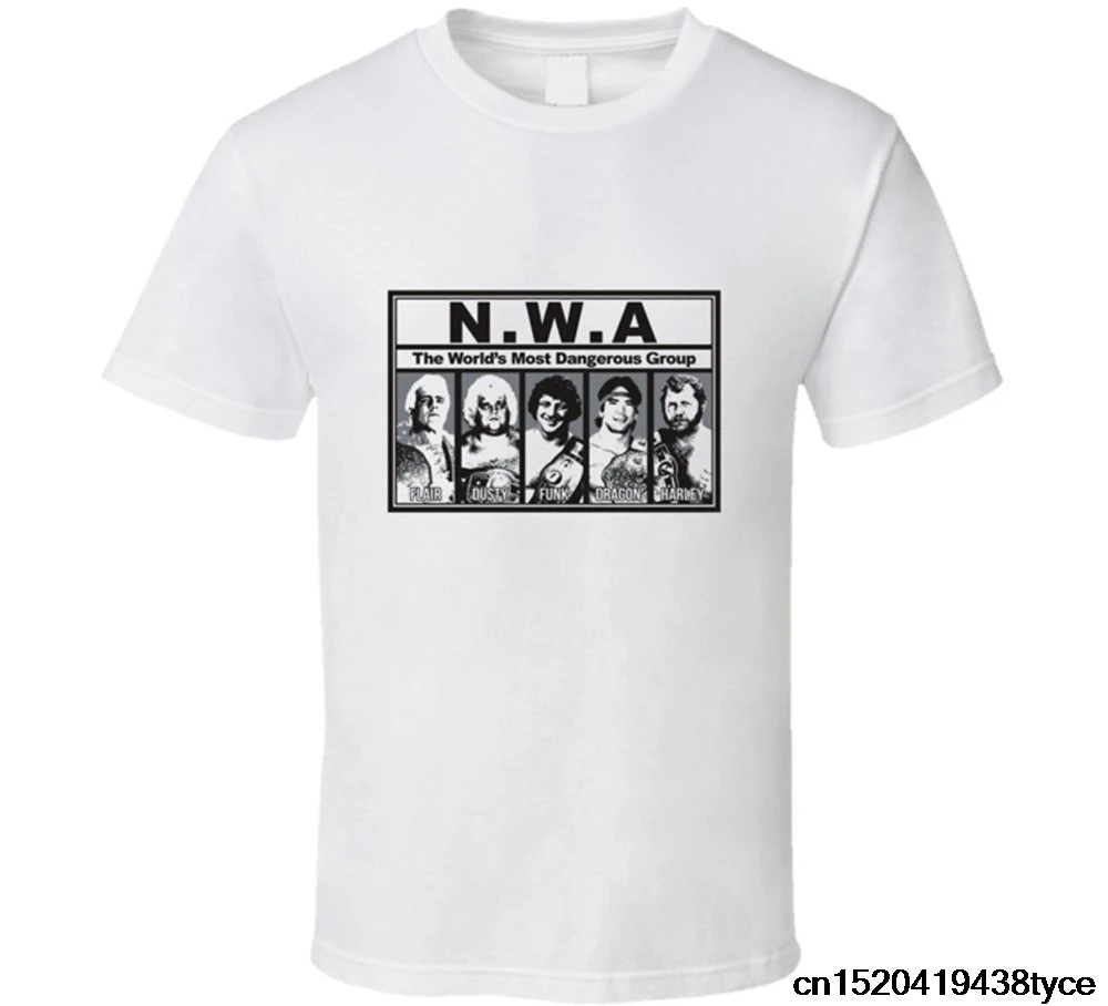 Fashion Summer Most New Brand Tees Vintage Wrestling T-shirt Dangerous Group 80's | Мужская одежда