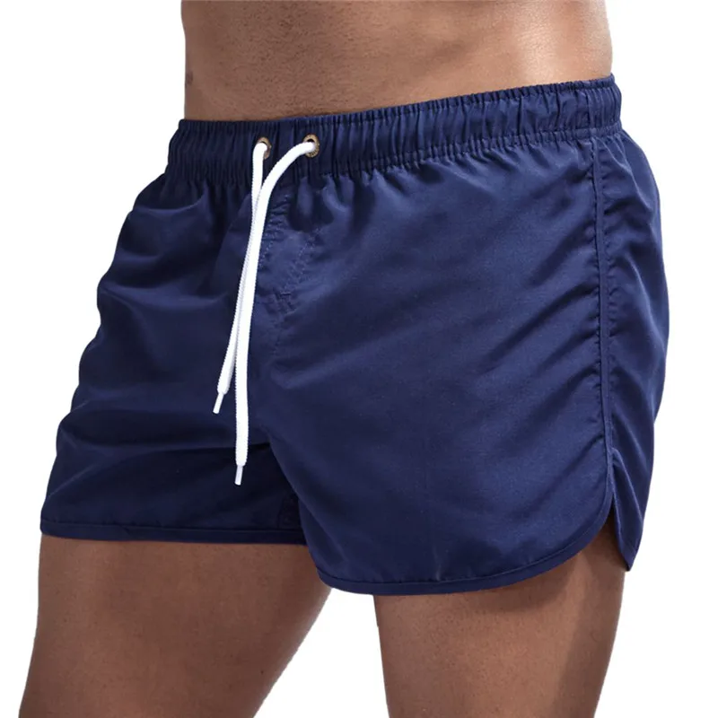 New Men Fitness Bodybuilding Shorts Man Summer Gyms Workout Male Breathable Mesh Quick Dry Sportswear Jogger Beach Short Pants - Color: Dare Blue