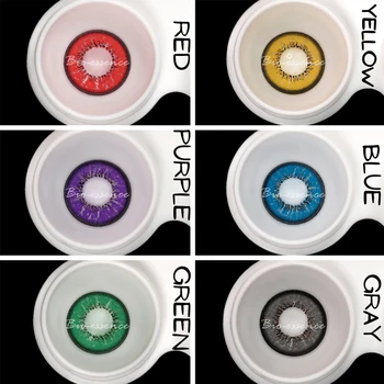 

Yearly 2pcs(1pair) Female Cosplay Colored Contact Lenses Love Words Series Anime Lenses Halloween Cosmetics Eye Contacts UYAAI