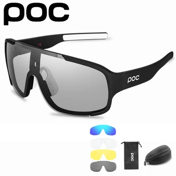 

5 Lenses POC Cycling Sunglasses Photochromic Polarized Sports Glasses Men Women MTB Road Bike Eyewears Mountain Bicycle Goggles