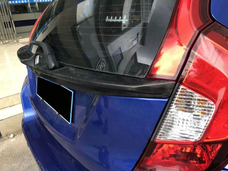 Автомобильные аксессуары для Honda Jazz Fit 14-17 DBA-GK3.4.5.6 DAA-GP5.6 MU-style PU задние ворота Garnish Пластиковая Задняя сплиттерная губа отделка