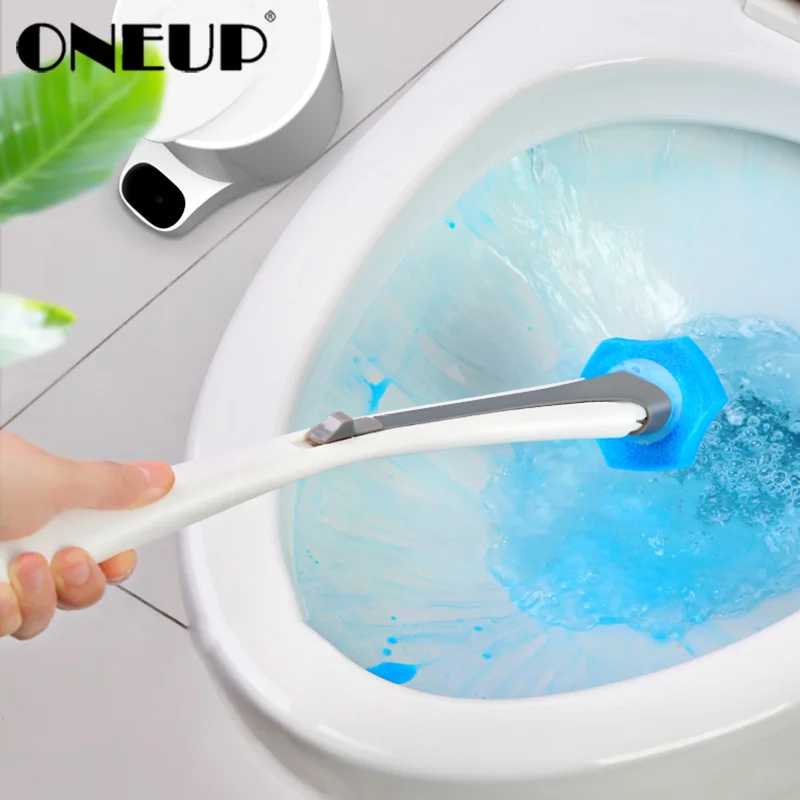 

ONEUP Disposable Toilet Brush Sterilizer Without Dead Angle Cleaning Set Toilet Brush Holder Cleaner Tool Bathroom Accessories