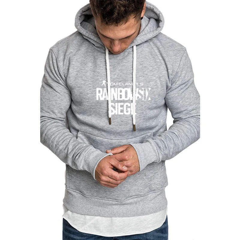 Rainbow six siege Hoodie Men Autumn Winter harajuku hoody Fleece sweatshirt hiphop tracksuit New Fashion Mens Hooded Sweatshirts