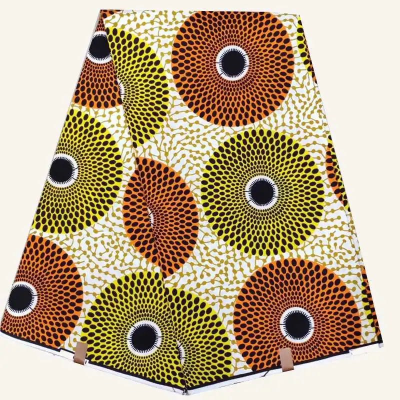 Дашики хлопок восковая ткань Анкара micle настоящий воск высокое качество 6 ярдов африканская ткань для вечерние платья - Цвет: as picture