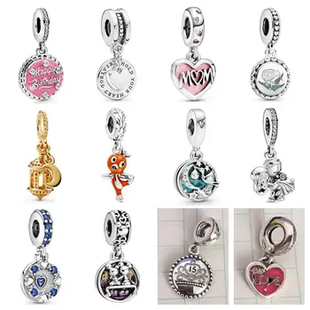 

58 High Quality Original 925 Sterling Silver Charm with Original Engraved Fashion Pendant Fit for DIY Bracelet Woman Jewelry