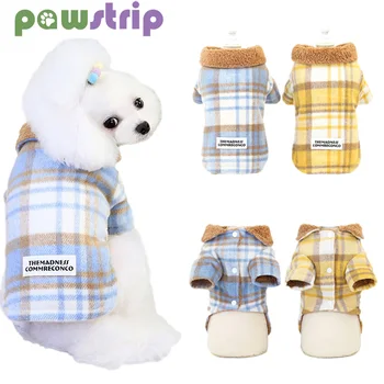 

Plaid Winter Dog Coat Soft Fleece Dogs Jacket Warm Puppy Clothing Pet Clothing for Dog Cat Yorkie Pomeranian Pet Costume S-XXL