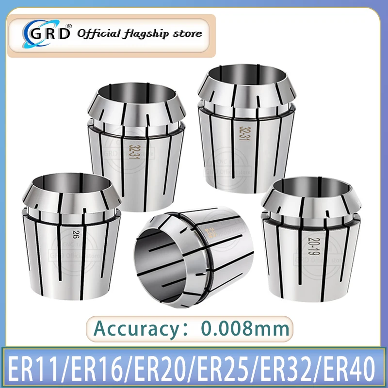 

ER11 ER16 ER20 ER25 ER32 ER40 Spring collet clamping tool collets drill chuck CNC milling lathe tool/milling cutter