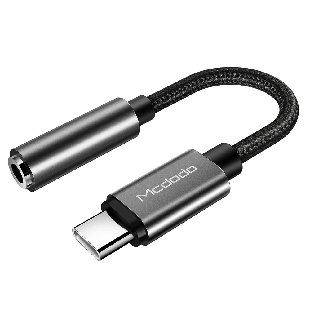 Mcdodo type C 3,5 Jack наушники USB C до 3,5 мм AUX аудио адаптер наушники конвертер для huawei mate 20 pro Xiaomi Mi 6 8 кабель - Цвет: Black