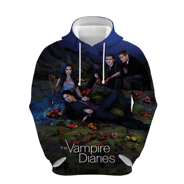 

The Vampire Diaries 3d Printed Hoodies TV Serie Hoodie Adult Sweatshirt Women Pullovers Clothing Casual 3D Tops Clothes