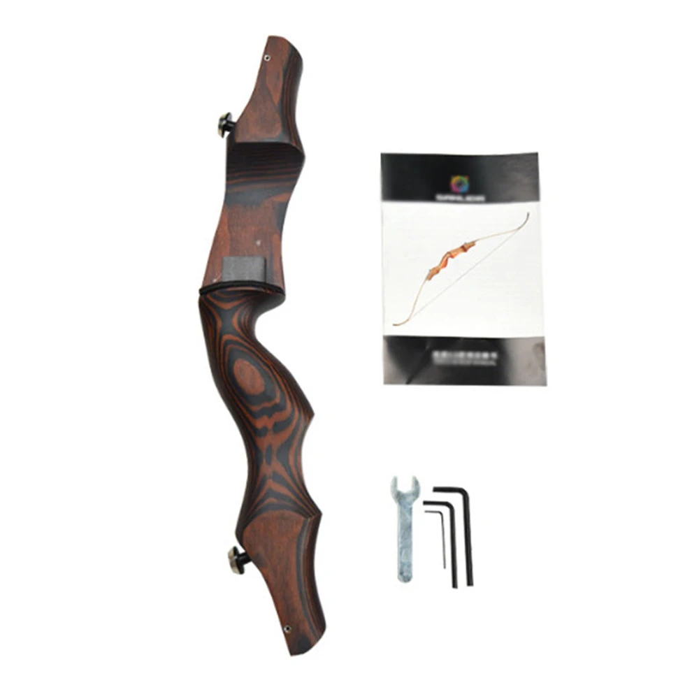 

19 inch Recurve Bow Riser Takedown Handle Wooden Right Hand Archery Equipments Universal Fit for most bow limbs