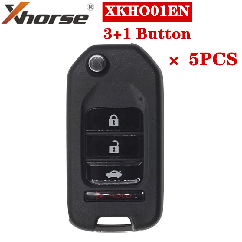 Xhorse XKHO01EN универсальный дистанционный брелок 3 + 1 кнопка для Honda тип VVDI инструмент