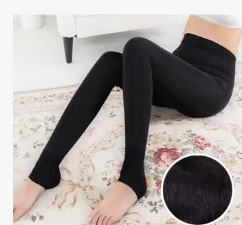 

2019 Hot Sale Fashion Women Heat Fleece Winter Stretchy Leggings Warm Fleece Lined Slim Thermal Pants Style Soft Fabric 200g
