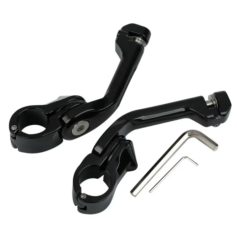 Mounting Clamps a 1-1/" длинный Угол стримлайнер шоссе защита двигателя Подножка для мотоцикла Harley - Цвет: Mounting Clamps a