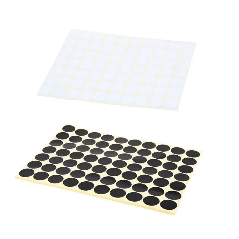 2 Set 19Mm Circles Round Code Stickers Self Adhesive Sticky Labels Black& White