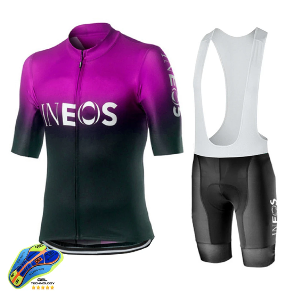 Bib cycling set6 Одежда для велоспорта Pro Team INEOS, летний комплект из Джерси для велоспорта, дышащие спортивные майки для горного велосипеда, Мужская велосипедная форма - Цвет: Bib cycling set6