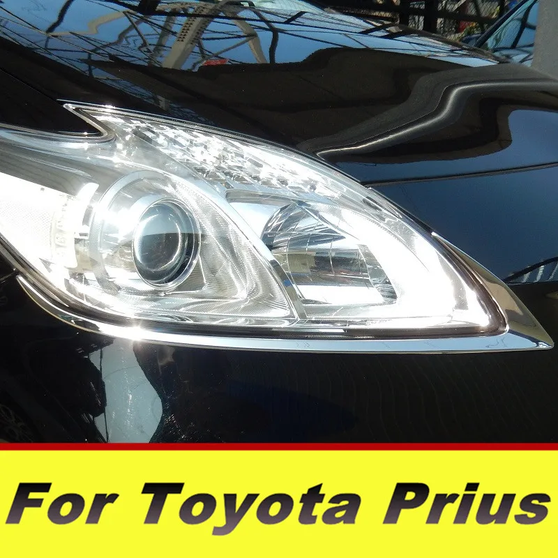 Декоративные наклейки для фар Toyota Prius защитная полоска хромированные защитные