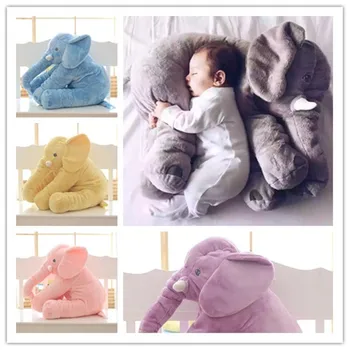

60cm Big Size Infant Soft Appease Elephant Playmate Calm Baby Elephant Pillow Stuffed Plush Doll Kid Toy
