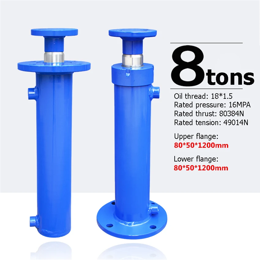 

Фланцевый гидравлический цилиндр FA-80X50X1200, 1 шт., комплектующие для двунаправленного подъема, 8 тонн, Гидравлические инструменты Масляный Гидравлический Цилиндр