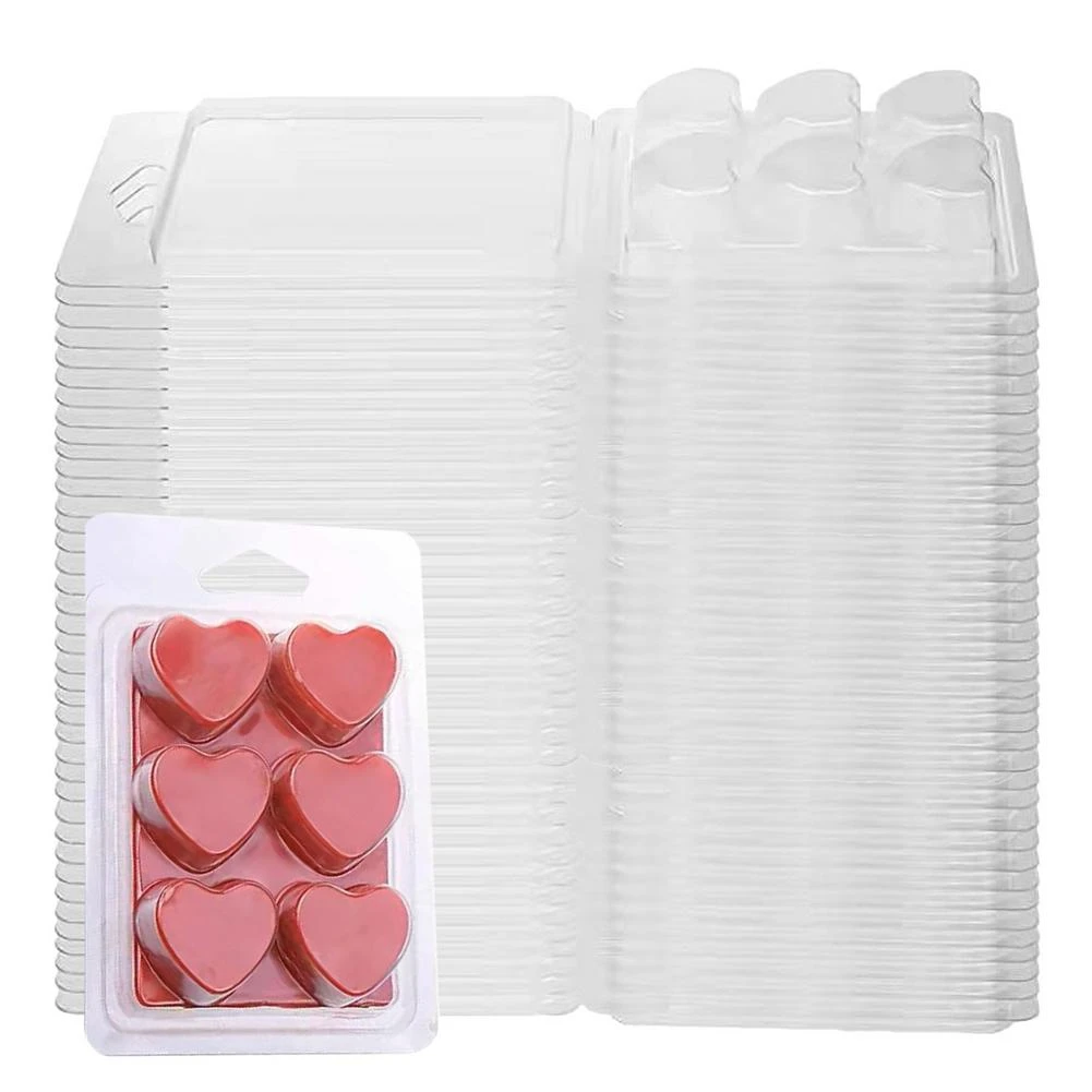 Heart Shaped Candle Mold Transparent Durable Reusable Wax Melting Mould