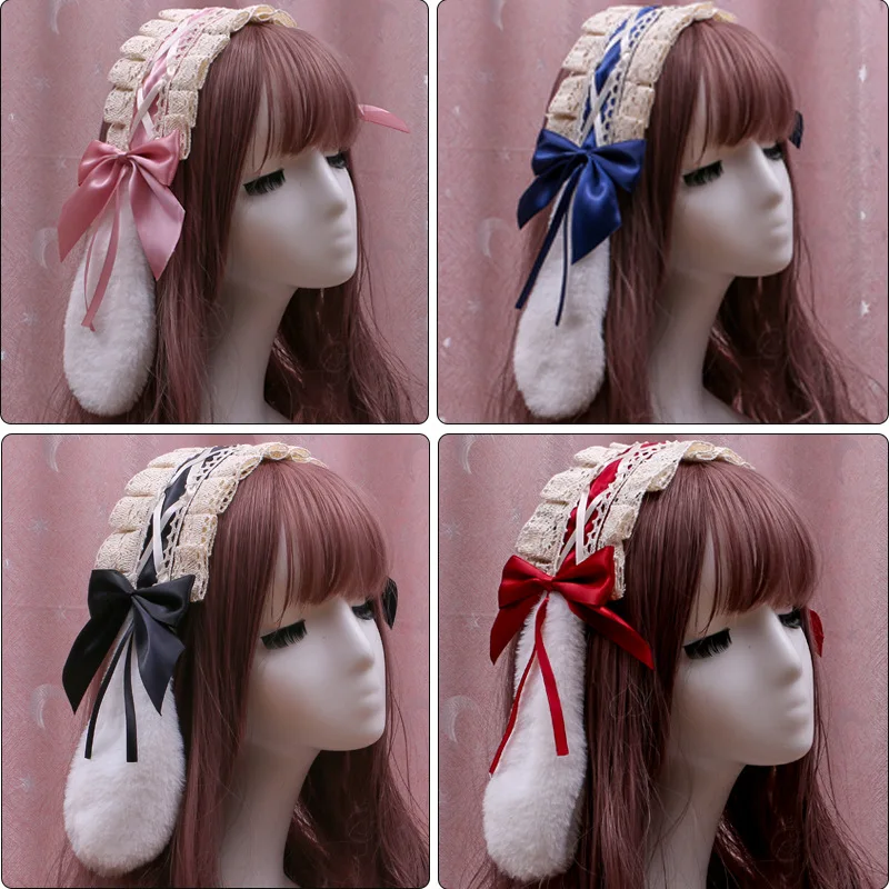 

Japanese Cute Girl Maid Hand Made Kawaii Lolita Headband Headdress Cosplay Halloween Christmas Costume Accessories