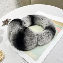 Rabbit Fur Ear Bag Female Noble Party Fur Ear Cover Earmuffs To Keep Warm Cute Ear Warmer Earmuffs Foldable Elf Ears