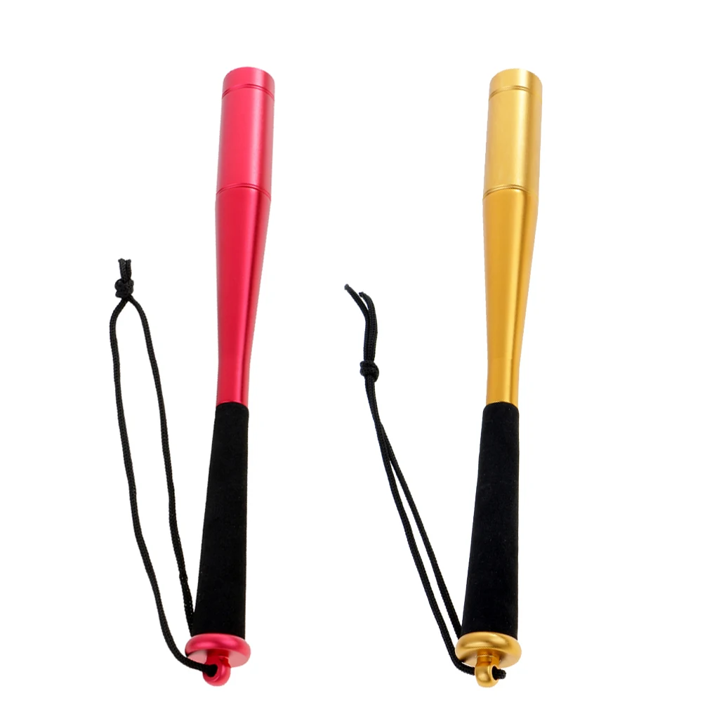 Fly Fishing Priest Foam Handle Fish Whacker Fish Bat Dia 25mm with Lanyard, Red/Gold