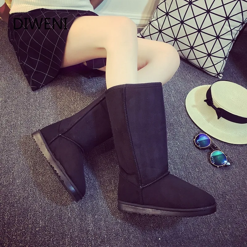 Tanie DIWEINI śniegowce wysokiej jakości kobiety moda prawdziwej skóry Australia klasyczne damskie wysokie buty zimowe damskie buty śniegowce N247