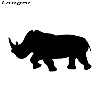 

Langru 15*10CM Running Rhino Rhinoceros Fashion Vinyl Stickers Car Decals Accessories Jdm