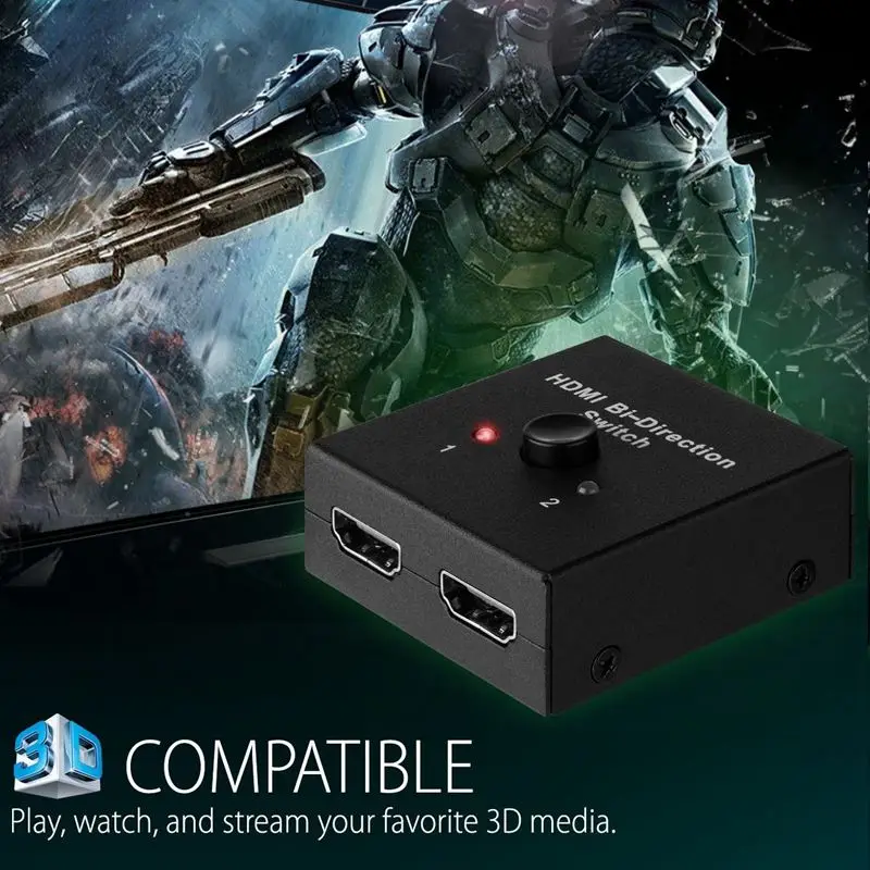 2x1 1x2 UHD 4K Би направление HDMI 2,0 переключатель сплиттер концентратор HDCP 3D