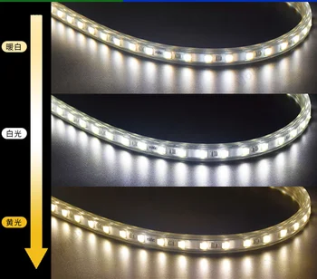 

Led lamp with three-color dimming living room ceiling 220v light bar super bright patch colorful dimming lamp belt CD50 W07