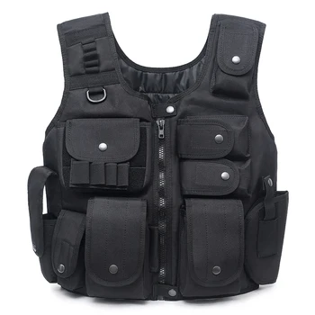 

Camping Hunting Vest Outdoor Armor Vest Gear Carrier Vest Adjustable Combat Training CS Gaming Police Vest Chest Protector