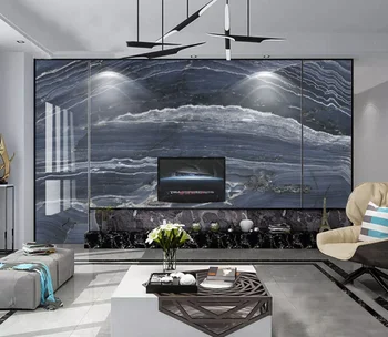

Dark Blue Marble Stripe Wallpaper Cloth Papers Wall Painting Large Photo Contact Wall Paper HD Printed Abstract Murals Paper